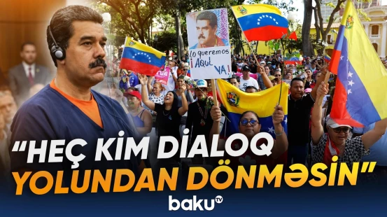 Maduro ilk dəfə həbsxanadan Venesuela xalqına müraciət edib - Baku TV