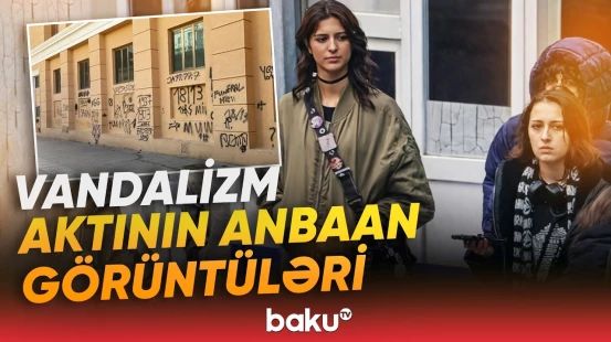 Nizami Kino Mərkəzində vandalizm aktını törədənlər belə görüntüləndi - Baku TV