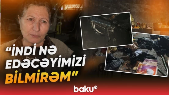Sumqayıtda yaşayış yerində yanğın baş verib | 3 ailəyə ciddi ziyan dəyib - Baku TV