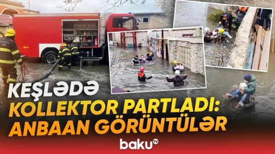 Keşlədə su basmış ərazilərin sakinləri təxliyyə edildi | FHN hadisə yerində - Baku TV