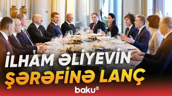 Tbilisidə Prezident İlham Əliyevin şərəfinə lanç verilib - Baku TV
