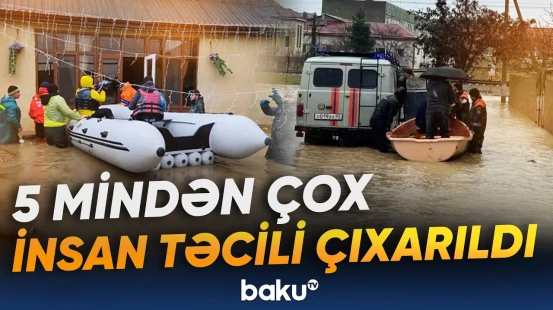 Dağıstanda sel fəlakəti sakinlərə dəhşət yaşatdı - Baku TV