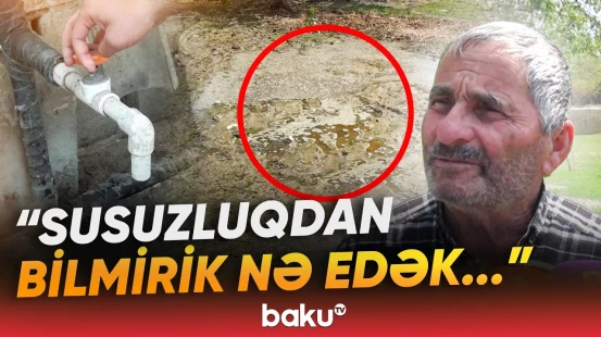 Kürdəmirdə dəfələrlə partlayan su xətti sakinlərə çətin anlar yaşadır - Baku TV