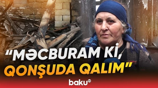 Tovuzda yanğın hadisəsi | Köməksiz qalan şəxs təxliyə olundu - Baku TV