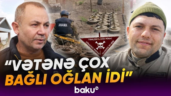 Mina partlayışının qurbanı olan ANAMA-nın əməkdaşı dəfn edildi - Baku TV