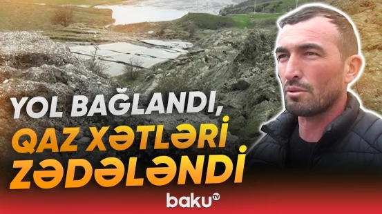 Qubada kritik vəziyyət | "2 km-lik yolu ayaqla getməyə məcburuq" - Baku TV