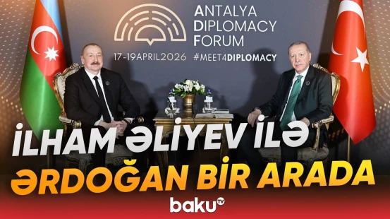 İlham Əliyev Rəcəb Tayyib Ərdoğanla görüşüb - Baku TV