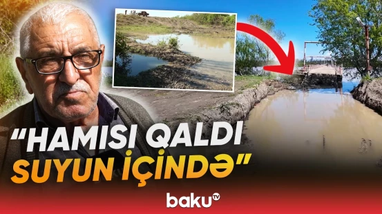 Kür çayında suyun səviyyəsinin artması kənd sakinlərinə ciddi ziyan vurdu - Baku TV