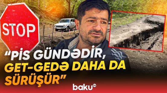 "Təhlükəlidir, uçub gedir" | Yolda dəhşətli vəziyyətin səbəbi: "Bunun qarşısı alınmasa..." - Baku TV