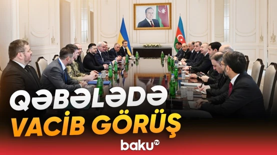 Prezident İlham Əliyevin Ukrayna Prezidenti ilə geniş tərkibdə görüşü keçirilib - Baku TV