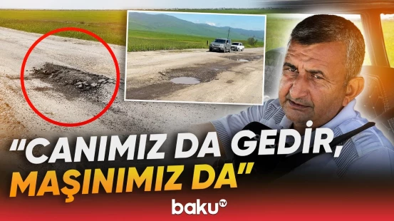 Ağsu-Bico-Çöl Göylər avtomobil yolu tam yararsız vəziyyətdə | Sürücülərin şikayəti - Baku TV