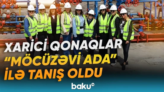 Macarıstan şirkətlərinin və beynəlxalq təşkilat nümayəndələrinin “Neft Daşları”na səfəri - Baku TV