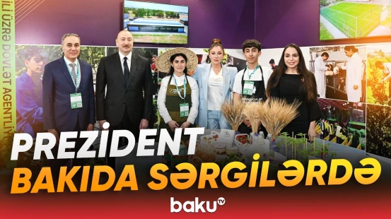 Prezident 19-cu “Caspian Agro Week” və 31-ci “InterFood Azerbaijan” sərgiləri ilə tanış olub