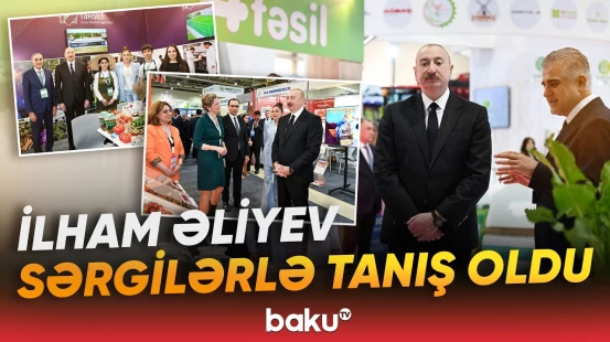 Prezident İlham Əliyev Bakıda keçirilən sərgilərlə tanış oldu - Baku TV
