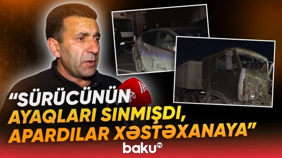 Biləcəridə zəncirvari qəza | 5 avtomobilə ziyan dəyib - Baku TV