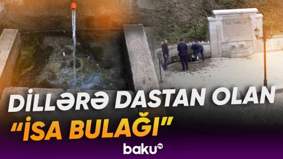 Qarabağın nadir incilərindən olan “İsa bulağı”ndan görüntülər - Baku TV