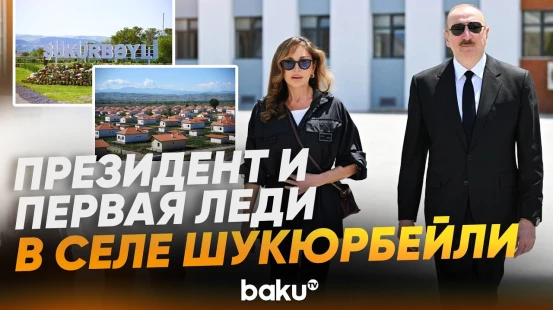 Ильхам Алиев ознакомился с условиями в частных домах села Шукюрбейли - Baku TV | RU