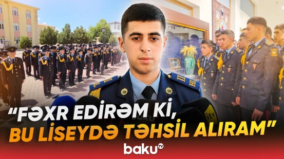 "Bayrağımızı daim ucaltmaq istəyirəm" | Heydər Əliyev adına hərbi liseydə mediatur - Baku TV