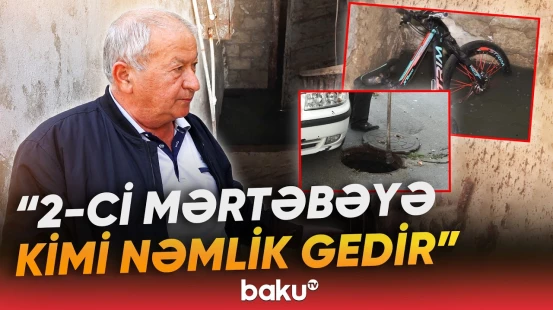 Bina sakinləri zirzəmilərə su dolmasından şikayət edirlər - Baku TV