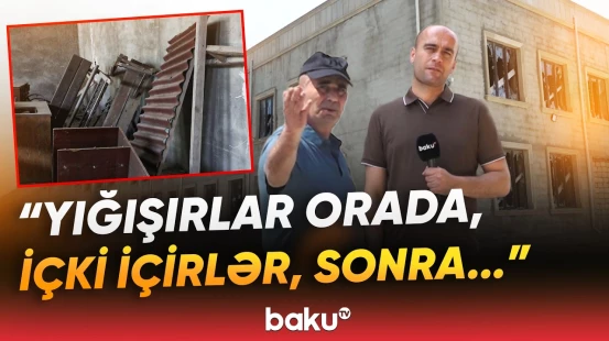 "Şüşələri də vurub sındırıblar" | Hövsan Mədəniyyət Sarayı görün nə hala salındı - Baku TV