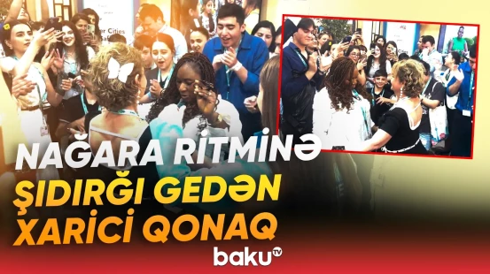 WUF13-lə bağlı Bakıya gələn əcnəbi qonaq belə əyləndi - Baku TV