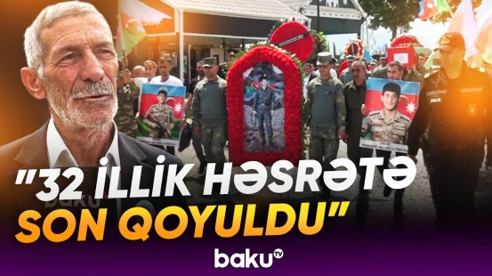 Birinci Qarabağ müharibəsinin şəhidi Rəşadət Piriyevin nəşinin qalıqları dəfn edildi - Baku TV