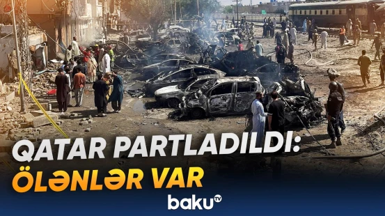 Pakistanda qatar yoluna qoyulan bomba dəhşətli faciə törətdi - Baku TV
