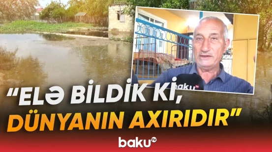 Biləsuvarda kəndə sel gəldi | Evlərə su doldu - Baku TV