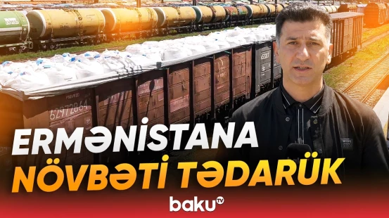 Azərbaycandan keçən qatarla Ermənistana nələr göndərildi? - Baku TV