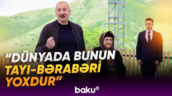 "Hər gün gücümüz artır, bölgədə söz sahibiyik" - Prezident sakinlərlə görüşdə - Baku TV