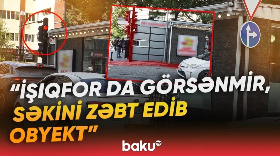 "Yol təmiz olmalıdır" | Piyada səkisində tikilən obyekt narazılıq yaratdı - Baku TV