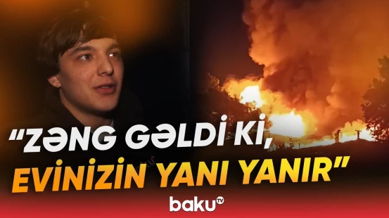 Maştağanın köhnə dəmir yolu vağzalında güclü yanğın baş verib - Baku TV