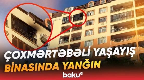 Sumqayıtda binada yanğın baş verib | FHN hadisə yerində - Baku TV