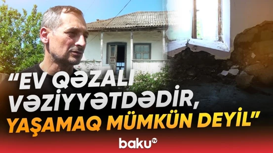 Xaçmazda güclü seldən sonra çətin vəziyyətdə qalan ailə şikayətçidir - Baku TV
