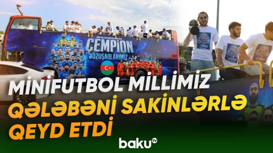 Azərbaycan minifutbol millisi azarkeşlərlə görüşüb - Baku TV