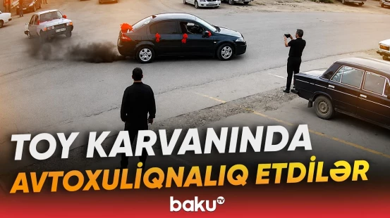Saatlıda toy karvanında avtoxuliqanlıq edən sürücülər saxlanıldı - Baku TV