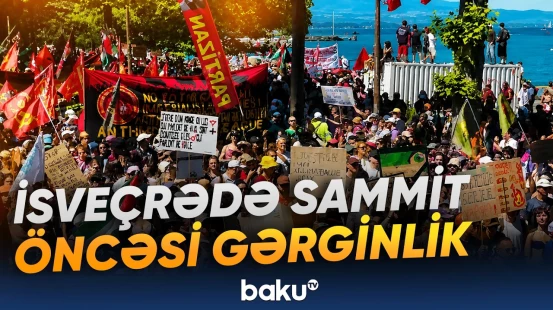 Cenevrədə G7 sammiti öncəsi genişmiqyaslı etiraz aksiyası keçirilib - Baku TV