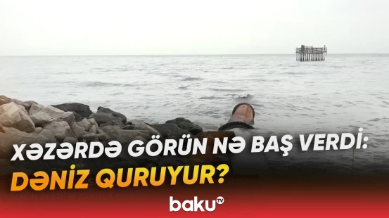 Xəzər dənizi sahillərində yeni mənzərə | Rusiyanın Okeanologiya İnstitutundan açıqlama - Baku TV