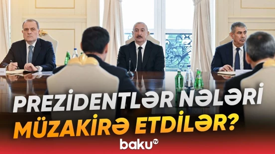 Prezident İlham Əliyevin Sərdar Berdiməhəmmədov ilə geniş tərkibdə görüşü baş tutdu - Baku TV