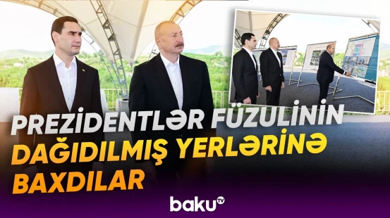 Türkmənistanın Füzulidə inşa etdiyi məscid barədə Sərdar Berdiməhəmmədova məlumat verildi - Baku TV