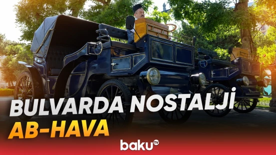 Dənizkənarı Milli Parkda retro üslublu elektrik faytonları istifadəyə verilib - Baku TV