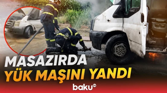 Masazırda yük avtomobili alova büründü | FHN hadisə yerində - Baku TV