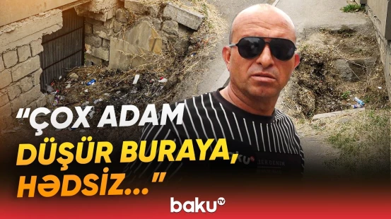 "Buraya nəzarət edin!" | Piyada səkisində dəhşətə gətirən mənzərə - Baku TV