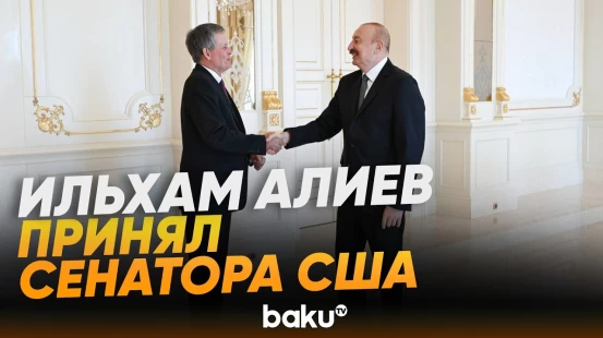 Президент Ильхам Алиев принял члена Комитета Сената США по иностранным делам Стива Дэйнса
