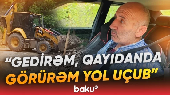 Quba-Xınalıq yolunda torpaq sürüşməsi baş verib - Baku TV