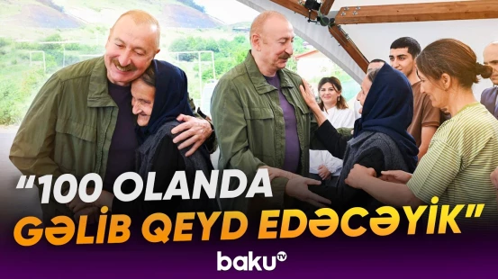 Prezidentin Kiçik Qaladərəsi kəndinin yaşlı sakini ilə səmimi dialoqu - Baku TV