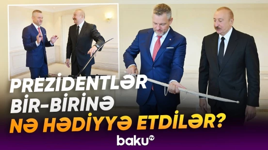 İlham Əliyevin Slovakiya Prezidenti Peter Pelleqrini ilə geniş tərkibdə görüşü - Baku TV