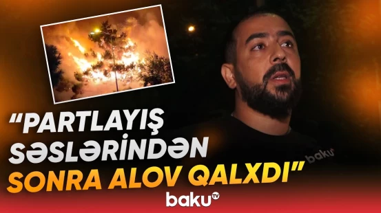 Köhnə Günəşlidə sakinlər qorxu yaşadı | Yaşayış binası yaxınlığında dəhşətli yanğın - Baku TV