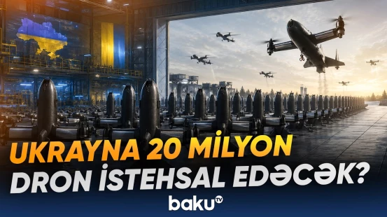 Zelenski Rusiya ilə müharibə fonunda dron istehsalını 20 milyona çatdıracaqlarını açıqladı - Baku TV