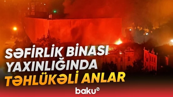 Rusiya qüvvələri diplomatik korpusun binasından 200-250 metr məsafəni vurub - Baku TV